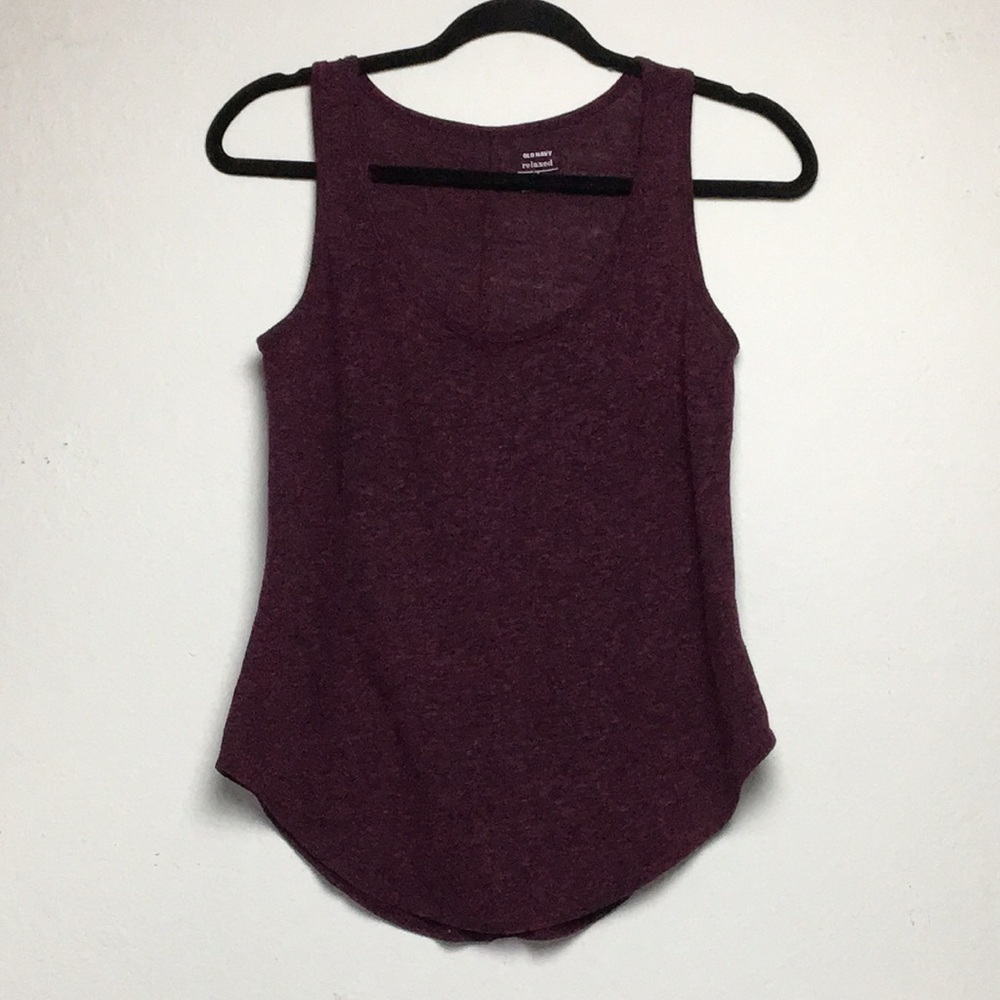 Old Navy Women's Sleeveless Burgundy Top (Size XS)